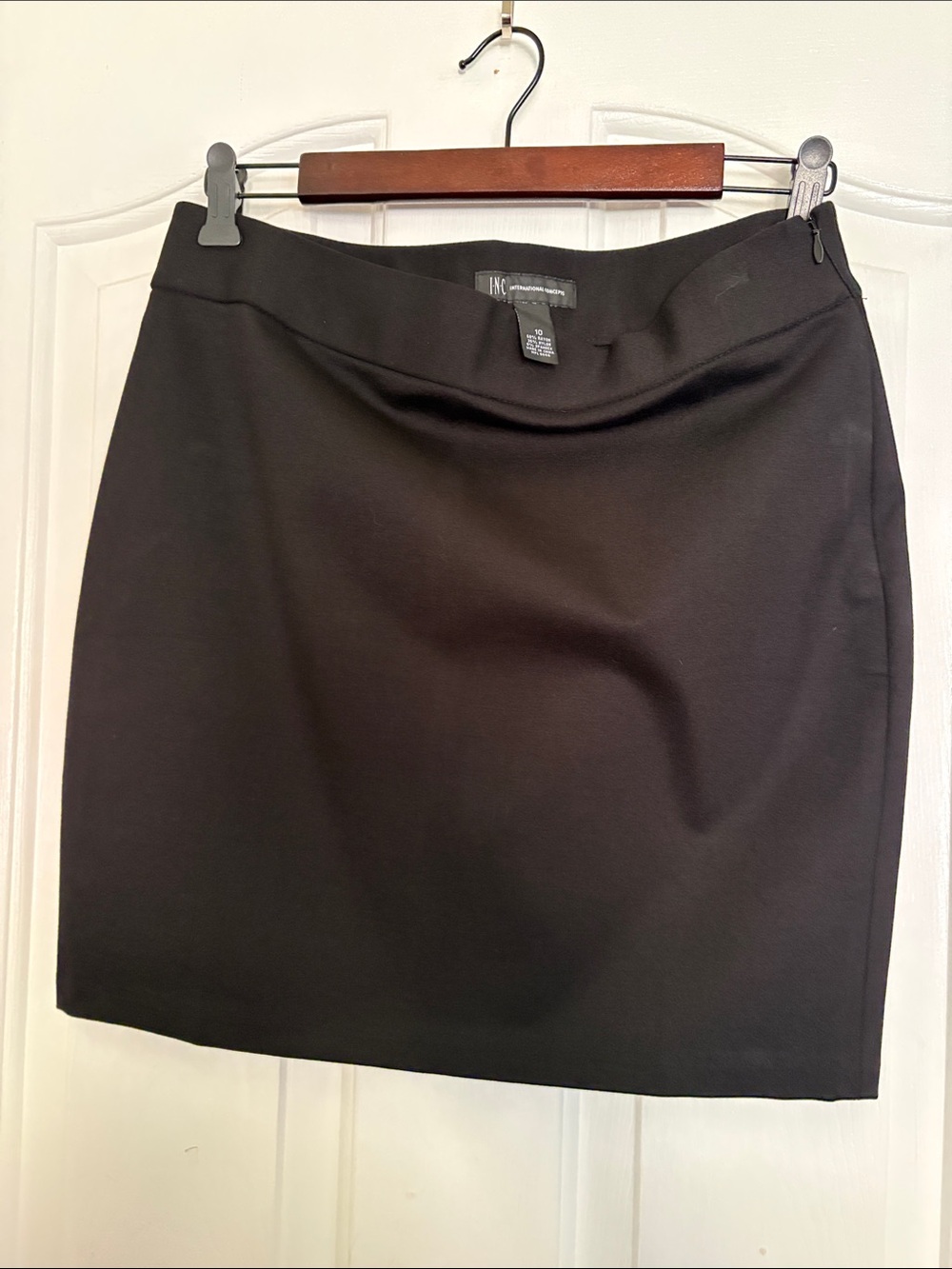 INC International Concepts Black Straight Pencil Skirt